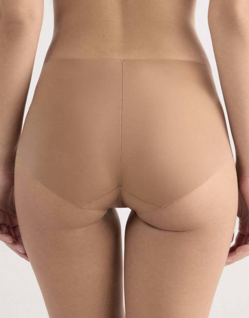 Intimissimi Laser cut french knickers in brown cappuccino, 2 of 6