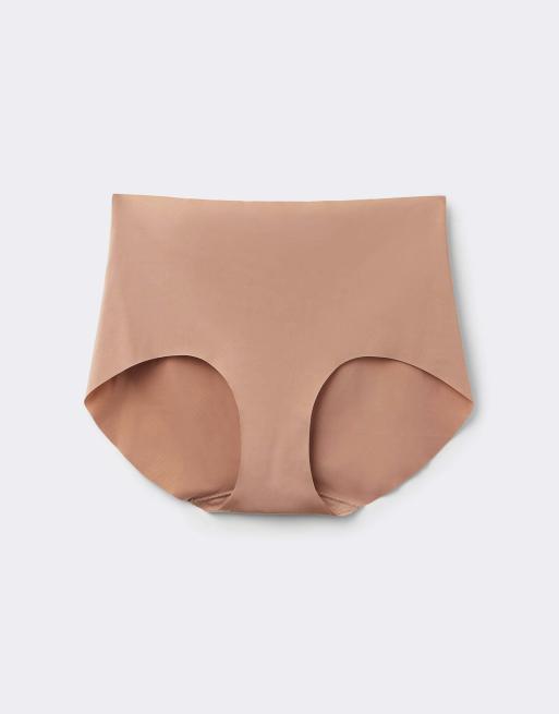 Intimissimi Laser cut french knickers in brown cappuccino, 5 of 6