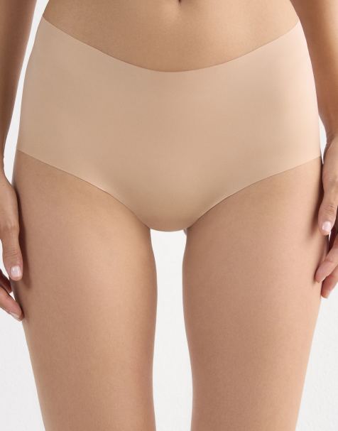 Intimissimi Laser cut french knickers in honey soft beige - view 1