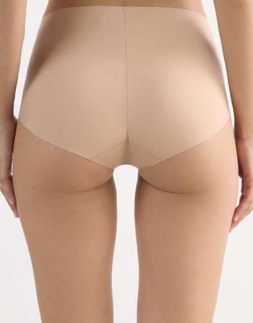 Intimissimi Laser cut french knickers in honey soft beige, 2 of 4