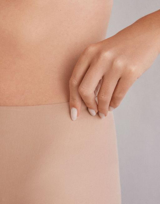 Intimissimi Light shaping high-waisted cotton briefs in honey soft beige, 3 of 4
