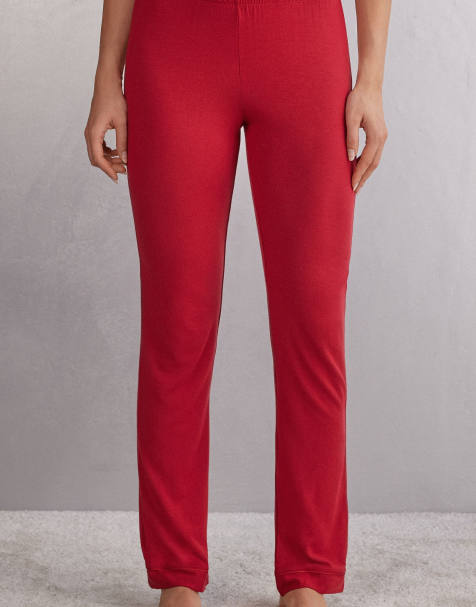 Intimissimi Long micromodal trousers in red - view 1