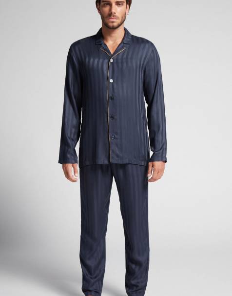 Intimissimi Long modal pyjamas in dark blue - view 1