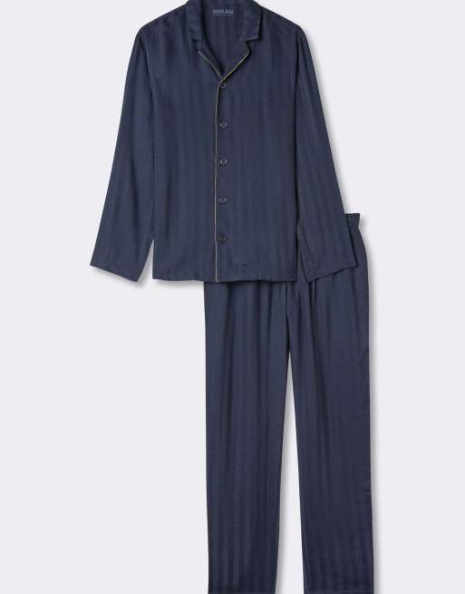 Intimissimi Long modal pyjamas in dark blue, 3 of 5