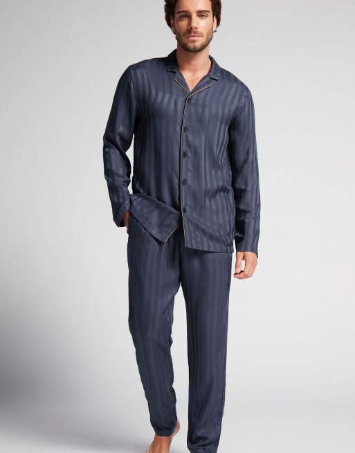 Intimissimi Long modal pyjamas in dark blue, 4 of 5