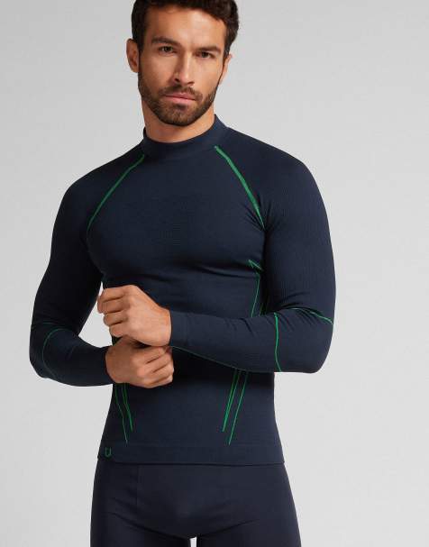 Intimissimi Long-sleeved technical sports top in midnight blue