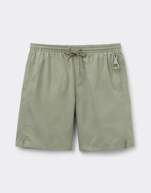 Intimissimi Long solid-colour swim trunks in light sage green, 4 of 4