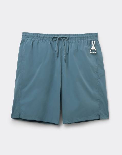 Intimissimi Long solid-colour swim trunks in washed black - view 1