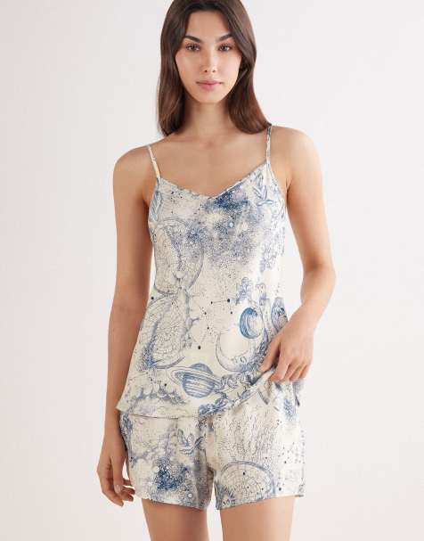 Intimissimi Luxury dreams viscose satin top in luxury dreams print - view 1