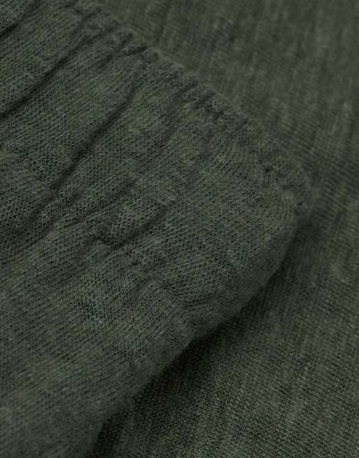 Intimissimi Men’s 100% linen shorts in green, 5 of 5