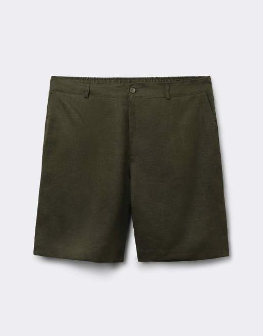 Intimissimi Men’s 100% linen shorts in green, 3 of 5