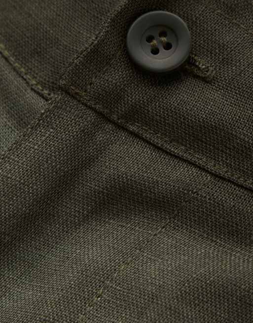 Intimissimi Men’s 100% linen shorts in green, 5 of 5