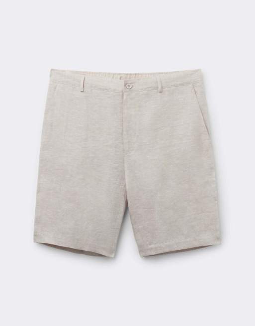Intimissimi Men’s 100% linen shorts in sand, 3 of 5