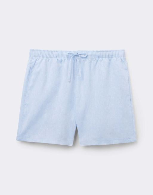 Intimissimi Men's cotton and linen shorts in light blue, 3 of 5