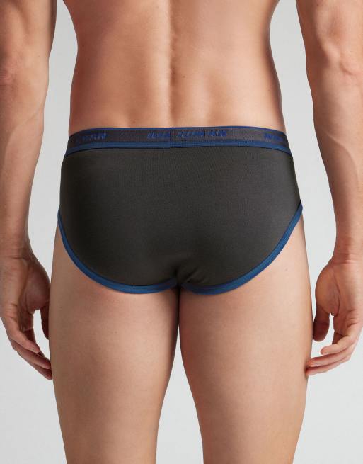Intimissimi Men’s superior cotton briefs with logo in dark grey/navy blue, 2 of 4