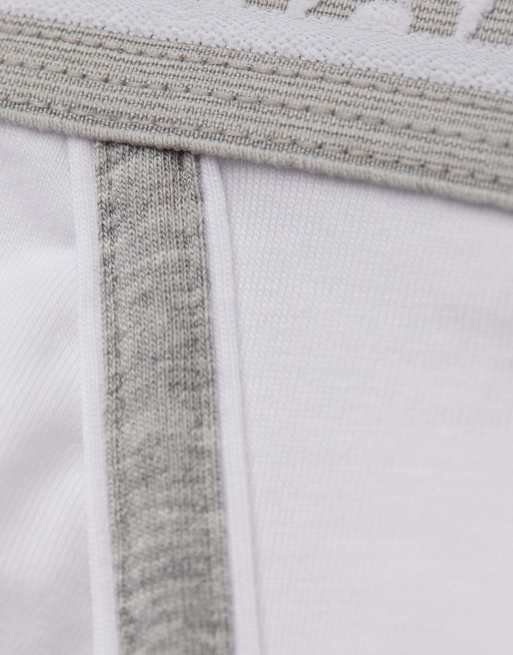 Intimissimi Men’s superior cotton briefs with logo in white and mottled grey, 5 of 5