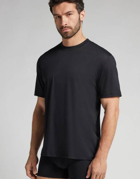 Intimissimi Mercerised superlight t-shirt in black