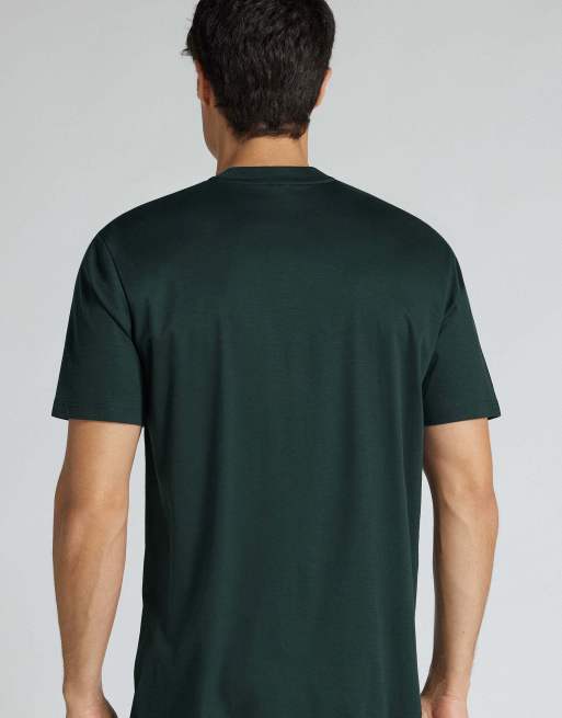 Intimissimi Mercerised superlight t-shirt in dark green, 2 of 5