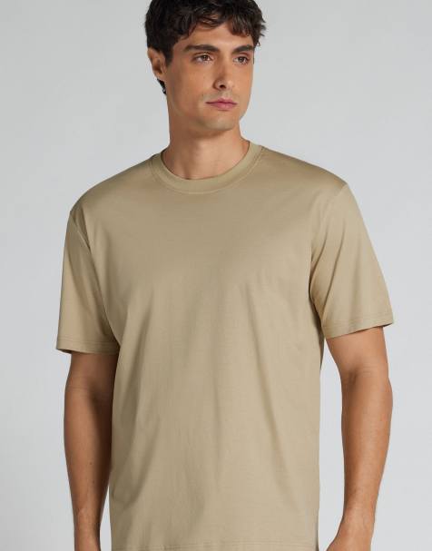 Intimissimi Mercerised superlight t-shirt in warm sand - view 1