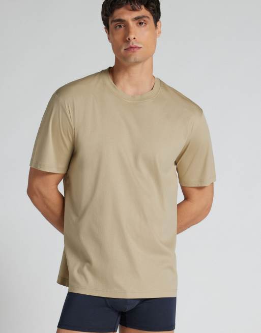 Intimissimi Mercerised superlight t-shirt in warm sand, 4 of 4