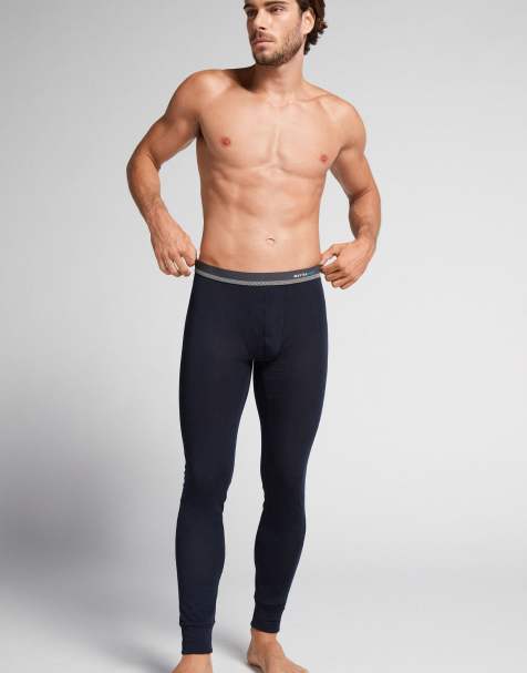 Intimissimi Merino wool leggings in midnight blue - view 1