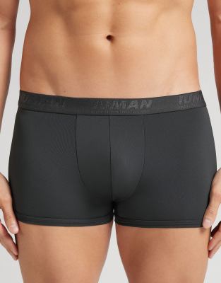 Intimissimi Microfibre boxers with logo in dark grey