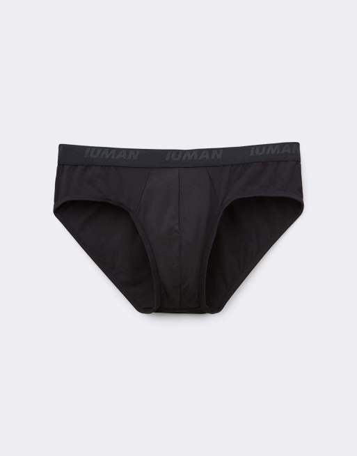 Intimissimi Microfibre briefs with logo in black, 3 of 5