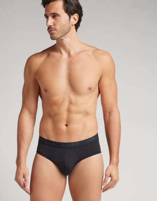 Intimissimi Microfibre briefs with logo in black, 4 of 5