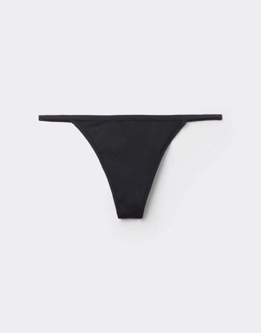 Intimissimi Microfibre g-string with side straps in black, 5 of 6
