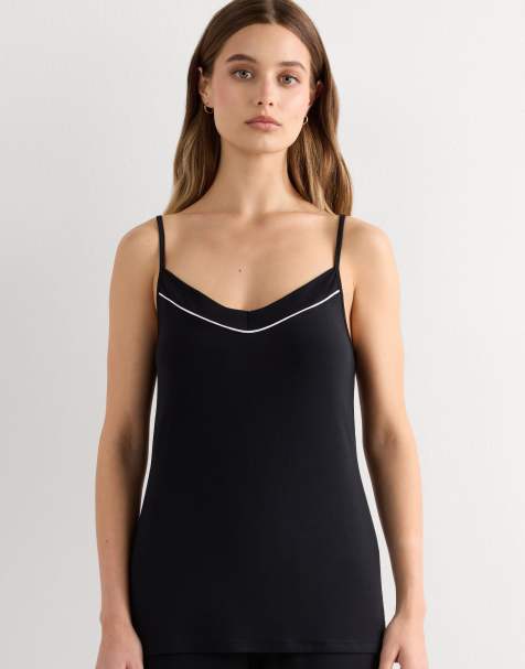 Intimissimi Micromodal top with slim straps in black - view 1
