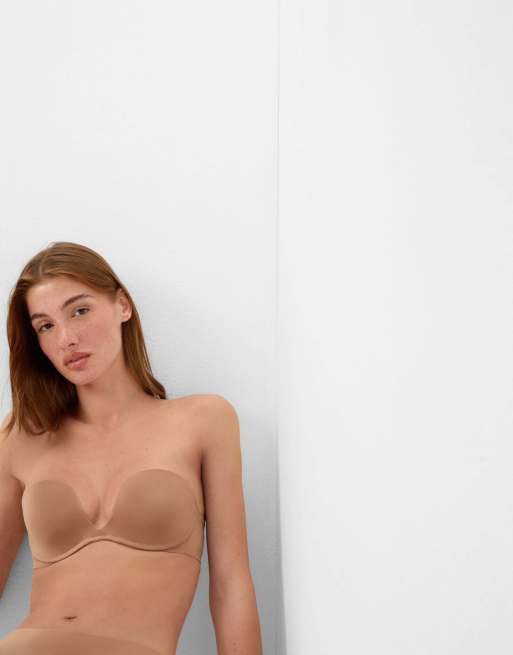 Intimissimi Monica ultralight microfibre bandeau bra in brown cappuccino, 4 of 6