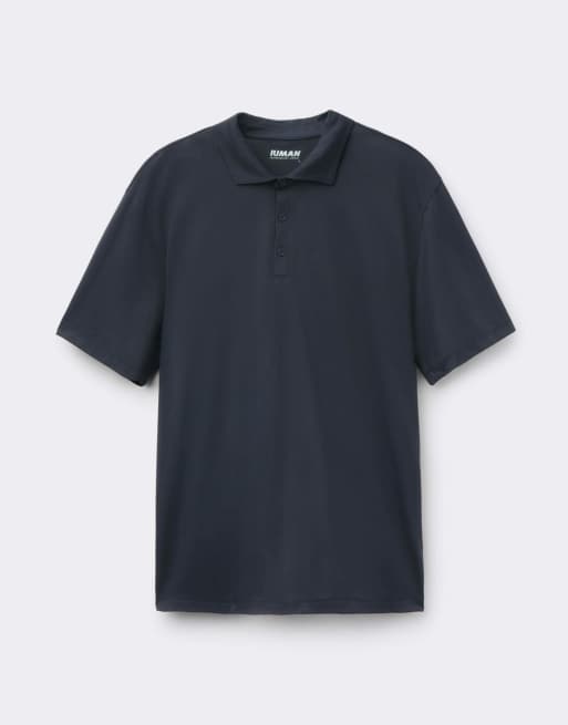 Intimissimi Non-iron polo in blue, 3 of 5