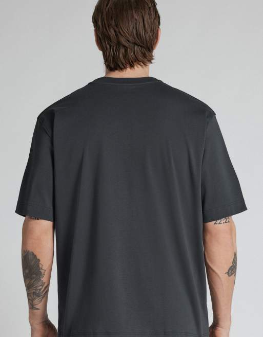 Intimissimi Oversized 100% cotton t-shirt in dark grey, 2 of 4