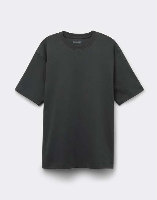 Intimissimi Oversized 100% cotton t-shirt in dark grey, 3 of 4