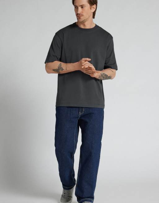 Intimissimi Oversized 100% cotton t-shirt in dark grey, 4 of 4