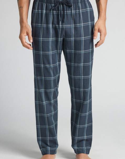 Intimissimi Plain-weave trousers in denim blue