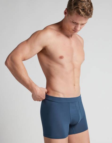 Intimissimi Premium cotton boxers in gas blue - view 1
