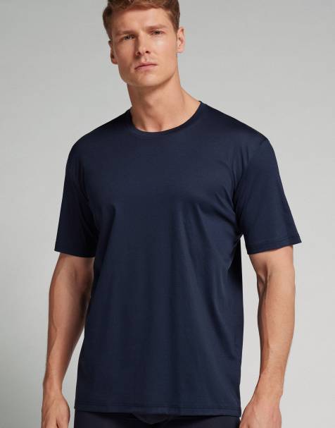 Intimissimi Premium cotton t-shirt in navy blue - view 1