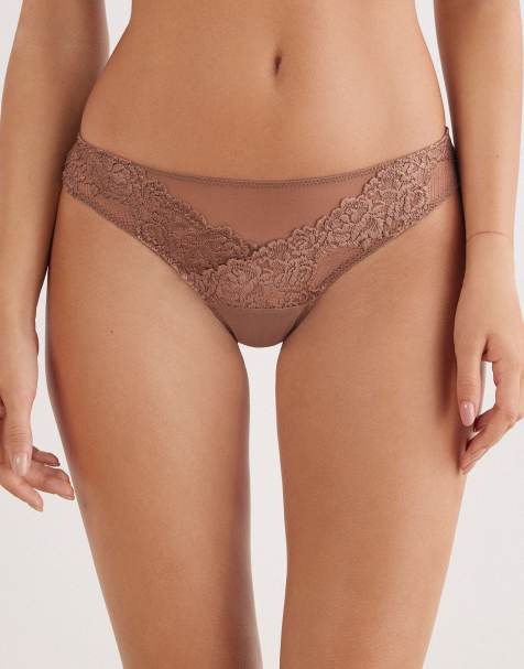 Intimissimi Pretty flowers brazilian briefs in caramel dark beige - view 1
