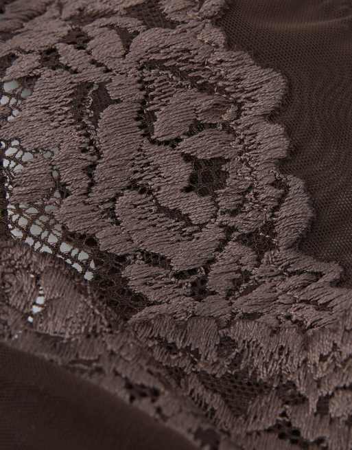 Intimissimi Pretty flowers brazilian briefs in moka brown, 6 of 6