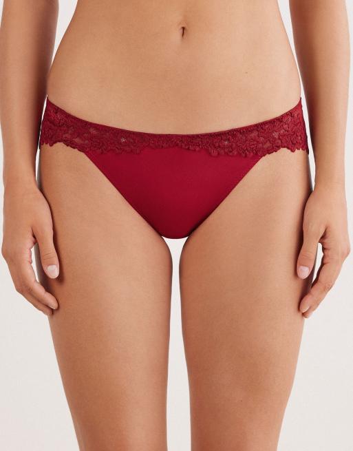 Intimissimi Pretty flowers briefs in sealing wax red
