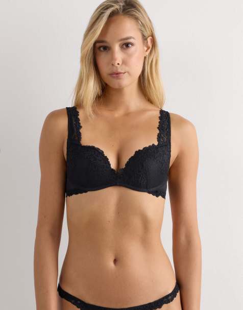 Intimissimi Pretty flowers gioia super push-up bra in black - view 1