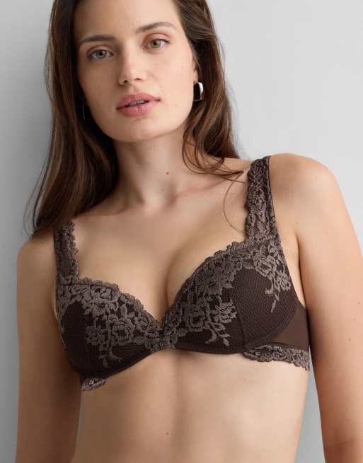 Intimissimi Pretty flowers gioia super push-up bra in moka brown, 2 of 3