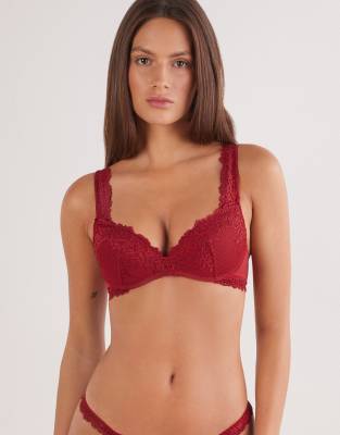 Intimissimi Pretty flowers gioia super push-up bra in sealing wax red