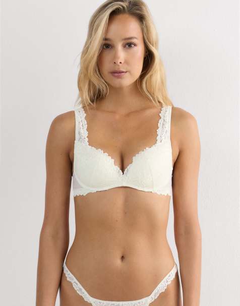 Intimissimi Pretty flowers gioia super push-up bra in talc white