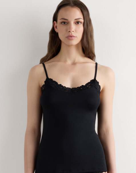 Intimissimi Pretty flowers modal top in black