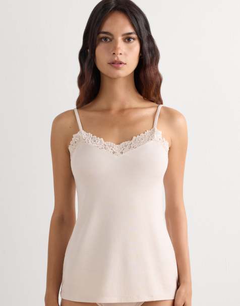 Intimissimi Pretty flowers modal top in cream ivory - view 1