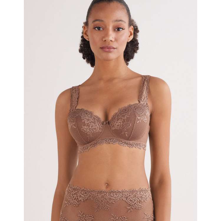 Intimissimi Pretty flowers sofia balconette bra in caramel dark