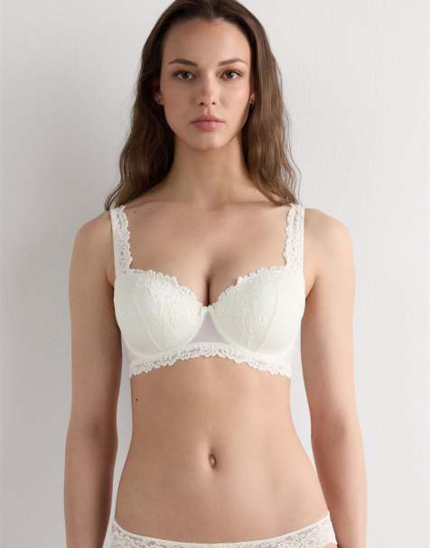 Intimissimi Pretty flowers sofia balconette bra in talc white