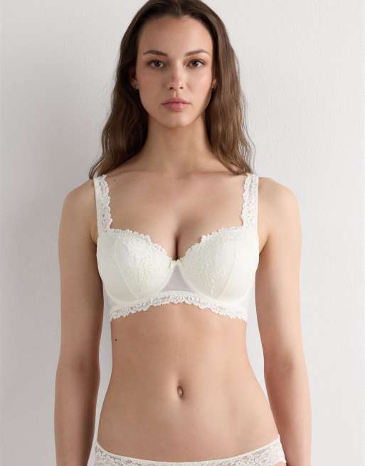 Intimissimi Pretty flowers sofia balconette bra in talc white